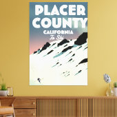 Placer County California ski poser Canvas Afdruk (Insitu (Woonkamer))