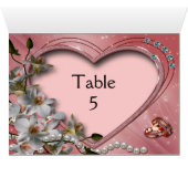 Placer les cartes de table Anneaux de Fleurs roses (Intérieur Horizontal (Bas))