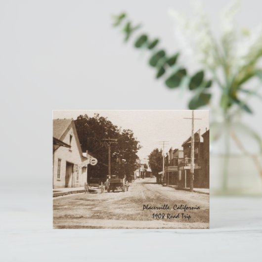 Placerville CA 1908 Briefkaart (Staand voorkant)