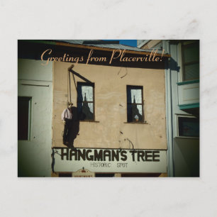 Placerville hangend man briefkaart oude hangtown