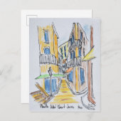 Placette Abbe Robert Jarred | Old Nice, Frankrijk Briefkaart (Voorkant / Achterkant)
