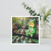 Placez mon visage dans l'image, carte de grenouill (Debout devant)