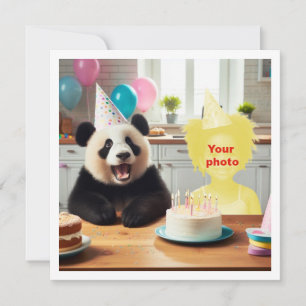 Placez mon visage dans l'image, carte panda et enf