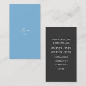 Placid Blue Elegante Verticaal Visitekaartje (Voorkant / Achterkant)