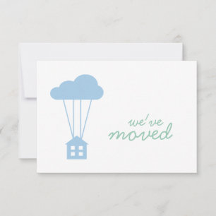 Placid Blue House & Cloud Houseéchant Invitation