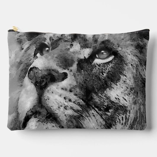 Placid Lion Face Silver Etui (Voorkant)