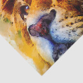 Placid Lion Face Tissuepapier (Detail)