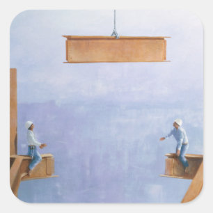 Placing the Last Link Vierkante Sticker