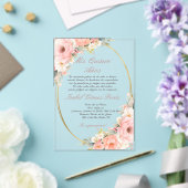 Placrylique rose Quinceanera invitation (Insitu (Mariage))