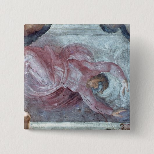 Plafond 2 van sistine Chapel Vierkante Button 5,1 Cm (Voorkant)