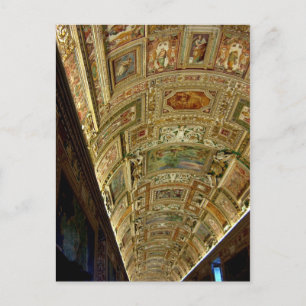 Plafond au Musée du Vatican, Rome Italie Carte pos