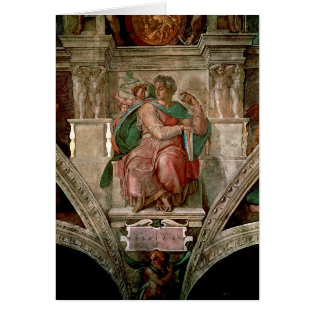 Plafond de chapelle de Sistine : Le prophète Isaïe (Devant)