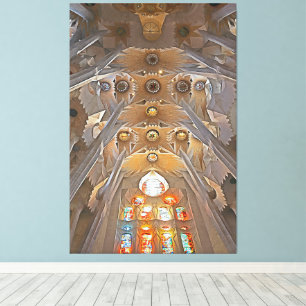 Plafond de la Sagrada Familia Barcelone Art Mural