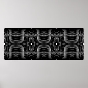 "Plafond Pipes I"; Poster noir et blanc
