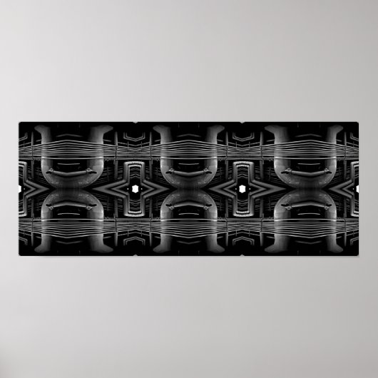 "Plafond Pipes I"; Poster noir et blanc (Devant)