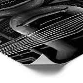 "Plafond Pipes I"; Poster noir et blanc (Coin)