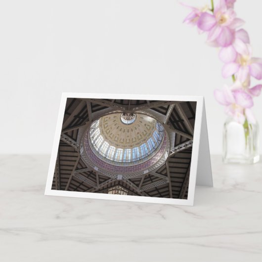 Plafond van het Mercado Central, Valencia, Spanje Kaart (Orchidee)