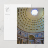Plafond van het Pantheon in Rome, Italië. Briefkaart (Voorkant / Achterkant)