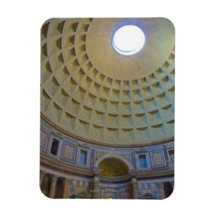 Plafond van het Pantheon in Rome, Italië. Magneet