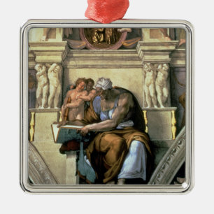 Plafond van sistine Chapel: Cumaean Sibyl, 1510 Metalen Ornament