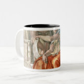 Plafond van sistine Chapel: Delphic Sibyl Tweekleurige Koffiemok (Voorkant links)