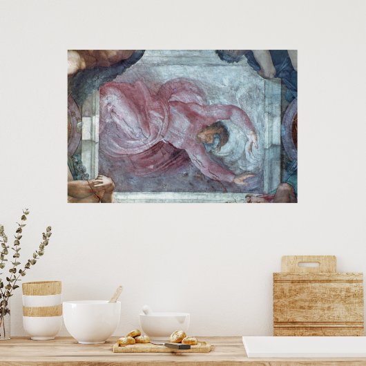 Plafond voor sistine Chapel 3 Poster (Keuken)
