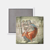 Plafond voor sistine-chapel: Delfisch sibyl Magneet (Voorkant / Achterkant)