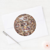 Plafond voor sistine Chapel Ronde Sticker (Envelop)