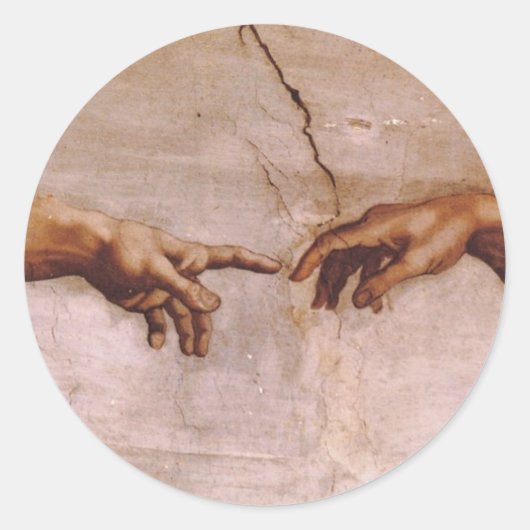 Plafond voor sistine Chapel Ronde Sticker (Voorkant)