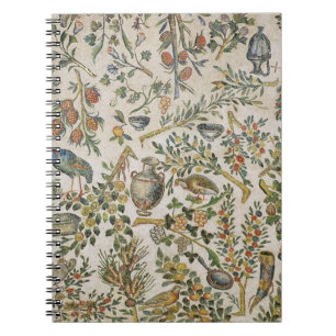 Plafonddecoratie met bloemen en vogels (mozaïek) notitieboek