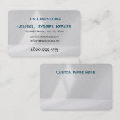Plafonds, Textures, Réparations Carte de visite pe (Devant / Derrière)