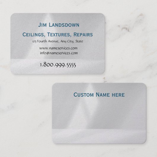 Plafonds, Textures, Réparations Carte de visite pe (Devant / Derrière)