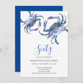 Plage 60e anniversaire Invitations (Devant / Derrière)