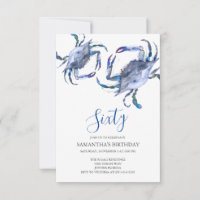 Plage 60e anniversaire Invitations
