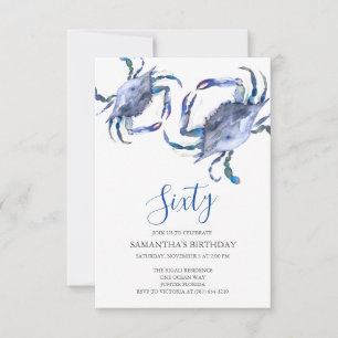 Plage 60e anniversaire Invitations