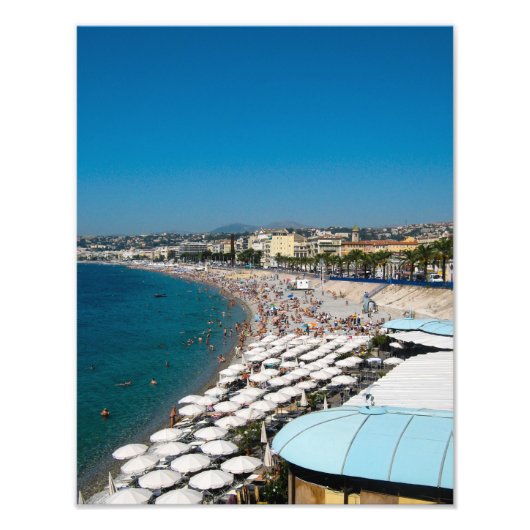 Plage à Nice, France - Photo Print (Devant)