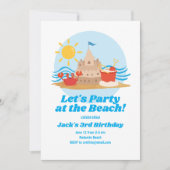Plage à thème Anniversaire Invitation (Devant)