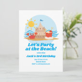 Plage à thème Anniversaire Invitation (Debout devant)
