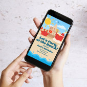 Plage à thème Anniversaire Invitation