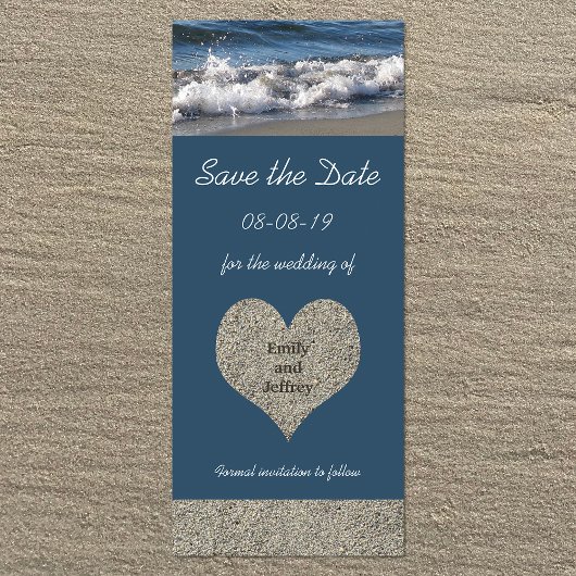 Plage à thème Enregistrer la date Carte d'invitati