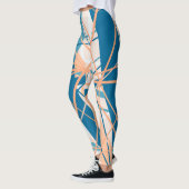 Plage Abstraite bandes Été Leggings géométriques (Gauche)