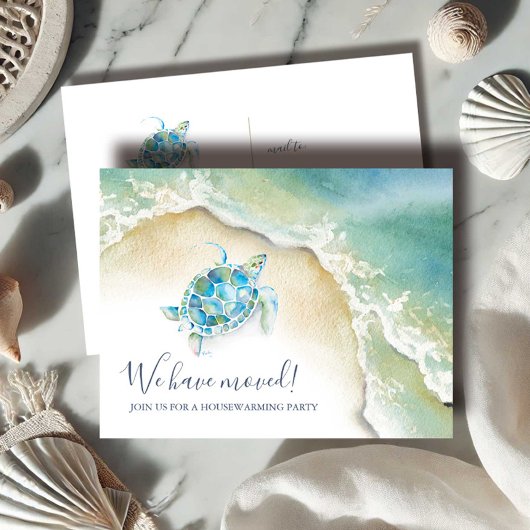 Plage Accueil Fête Invitations Tortue de mer