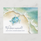 Plage Accueil Fête Invitations Tortue de mer (Devant)