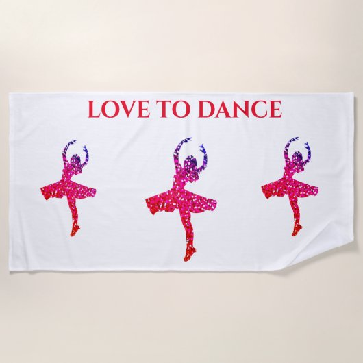 Plage AIME DANSER serviette de plage. (Devant)