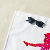 Plage AIME DANSER serviette de plage. (En situation)