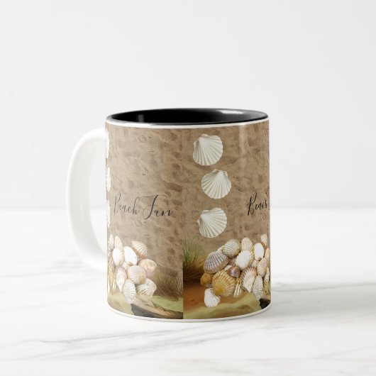 Plage Amusants Clams Sand Mug (Devant gauche)