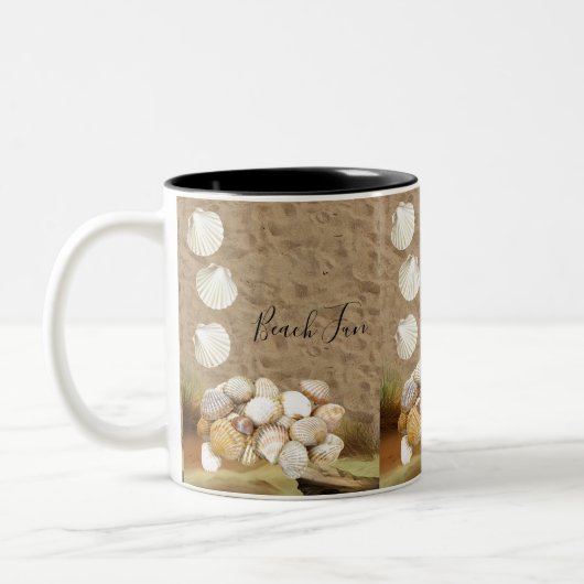 Plage Amusants Clams Sand Mug (Gauche)