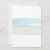 Plage Aquarelle Nuptiale Douche Invitation (Dos)
