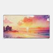 plage aquarelle rustique coucher de soleil (Recto)