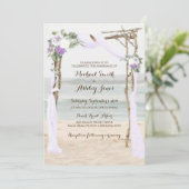 Plage Arbor Lavender Mariage Invitations (Debout devant)